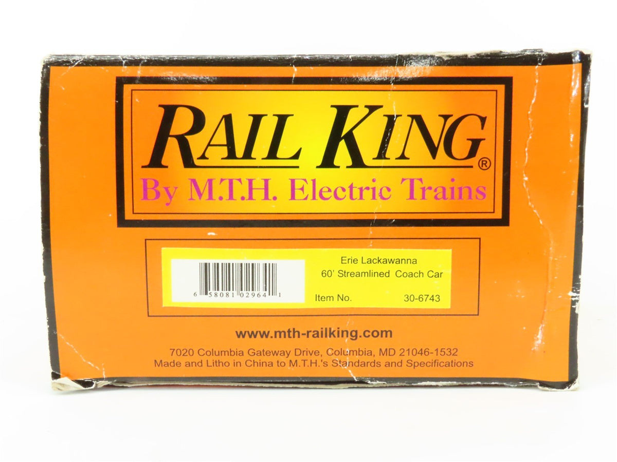O Gauge 3-Rail MTH Rail King 30-6743 EL Erie Lackawanna Coach Passenger #315