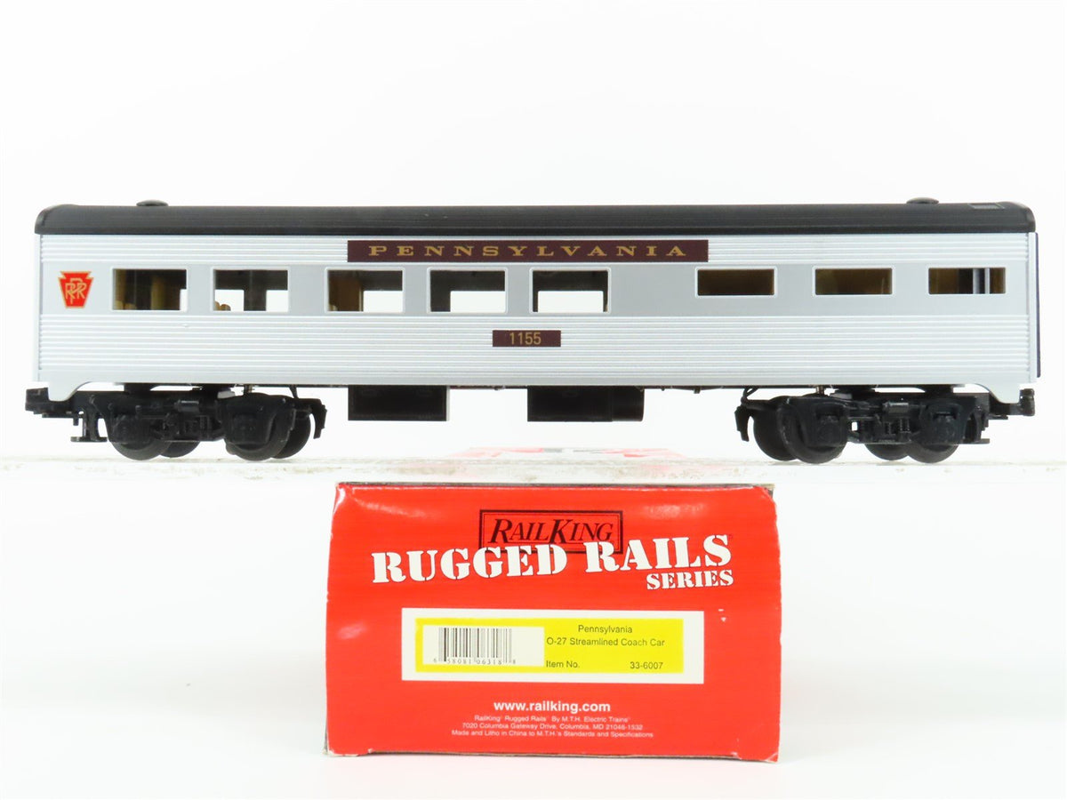 O Gauge 3-Rail MTH Rail King 33-6007 PRR Pennsylvania Coach Passenger #1155