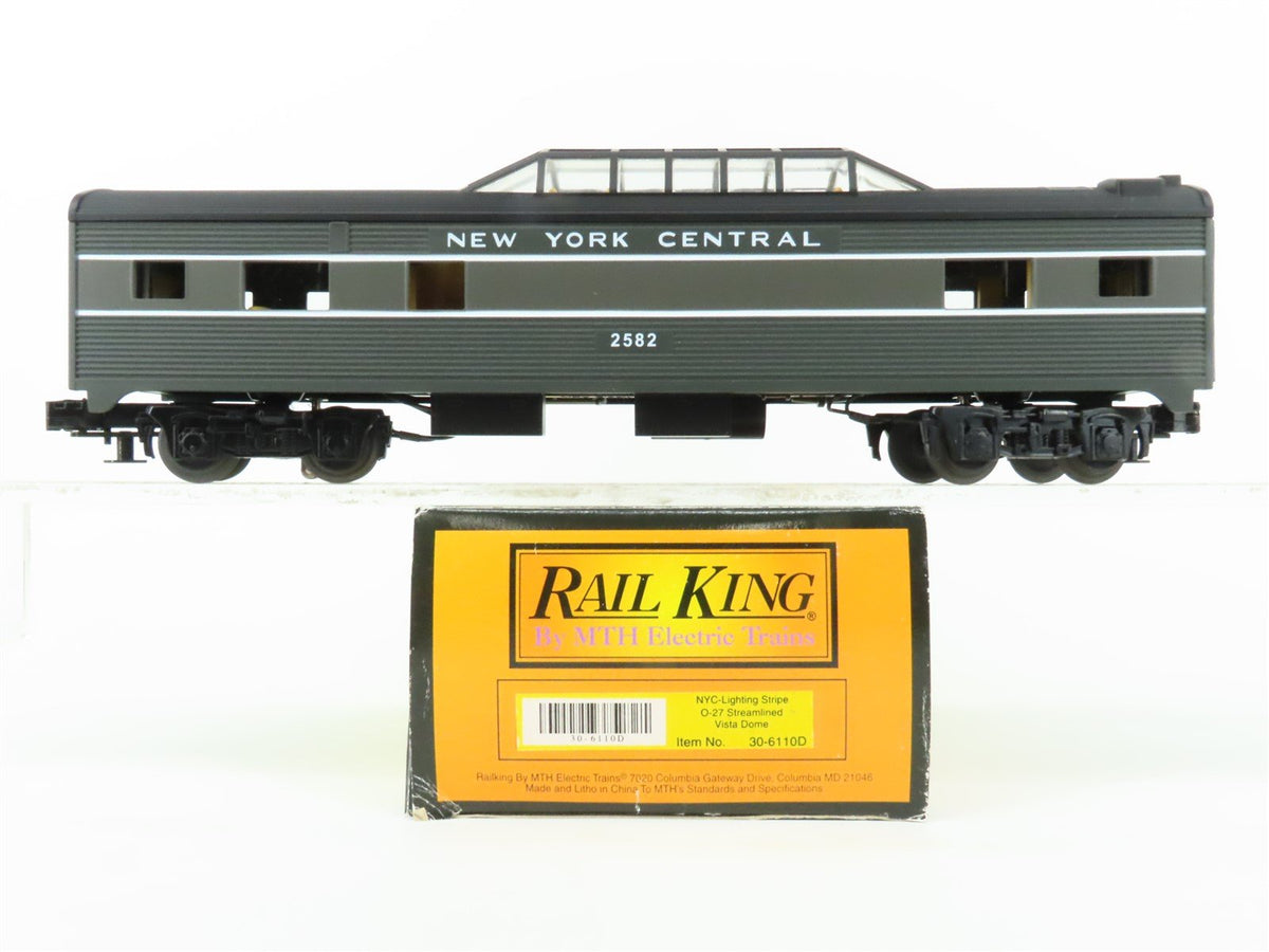 O Gauge 3-Rail MTH Rail King 30-6110D NYC New York Central Dome Passenger #2582