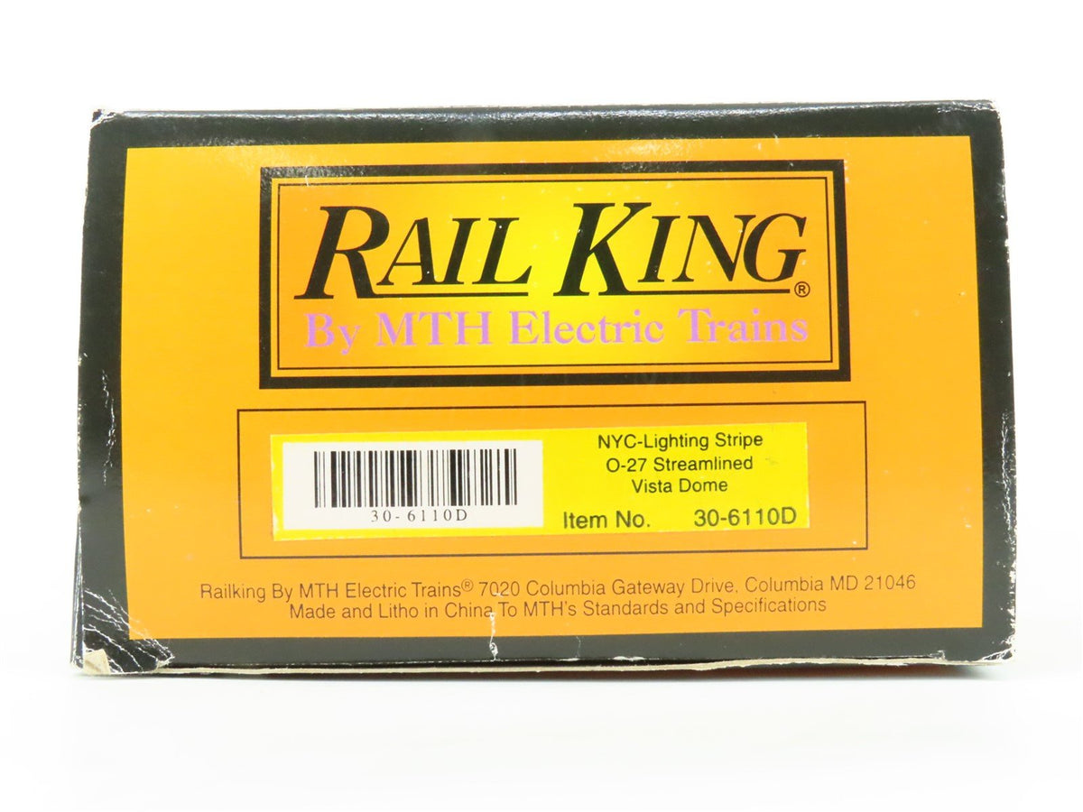 O Gauge 3-Rail MTH Rail King 30-6110D NYC New York Central Dome Passenger #2582