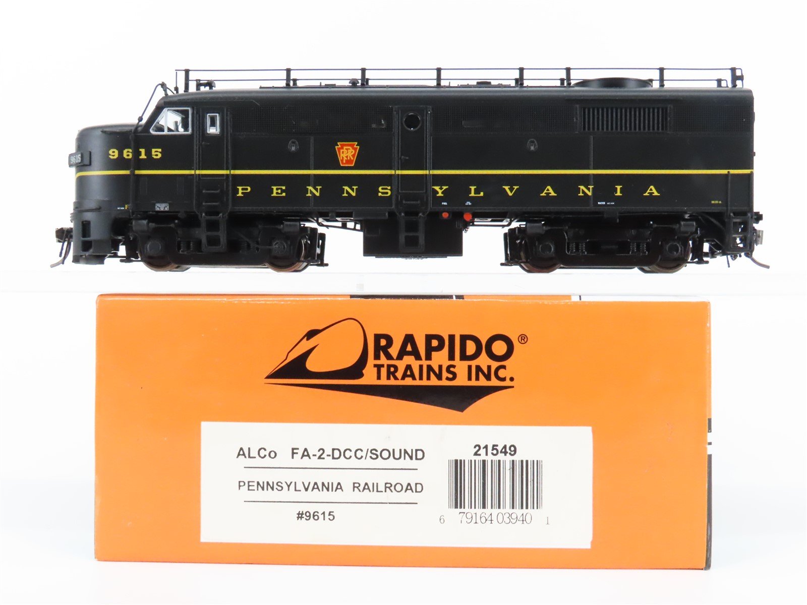 HO Scale Rapido 21549 PRR Pennsylvania ALCO FA-2 Diesel #9615 w/ DCC & Sound