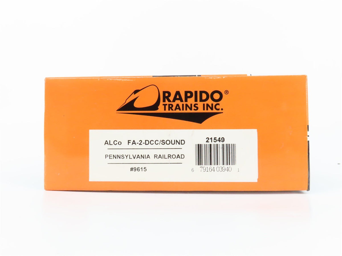 HO Scale Rapido 21549 PRR Pennsylvania ALCO FA-2 Diesel #9615 w/ DCC &amp; Sound