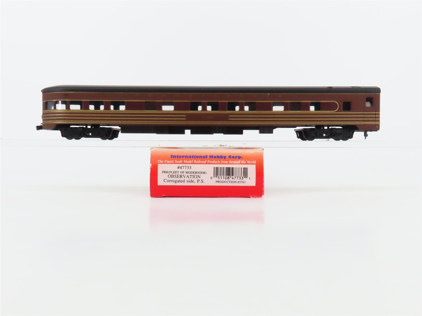 HO Scale IHC Premier Series 47733 PRR Pennsylvania Observation Passenger #1126