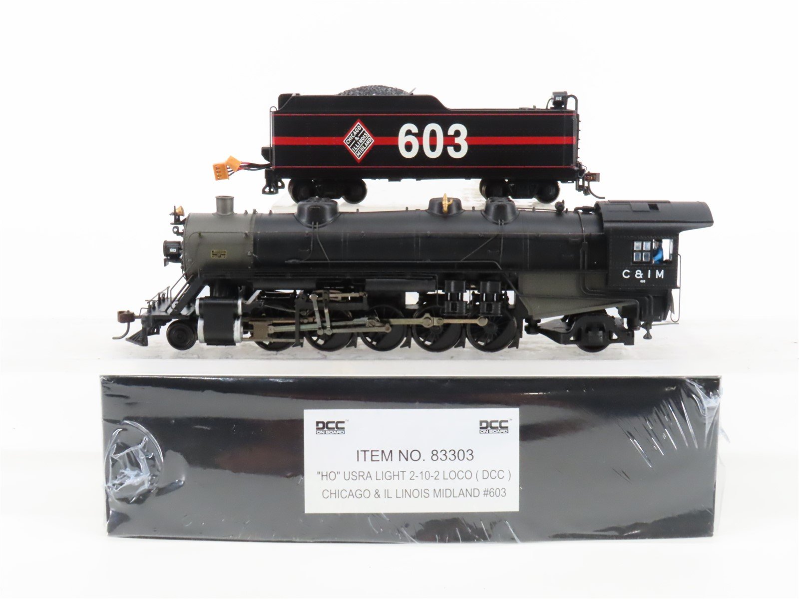 HO Scale Bachmann Spectrum 83303 C&IM USRA 2-10-2 Light Steam #603 w/ DCC