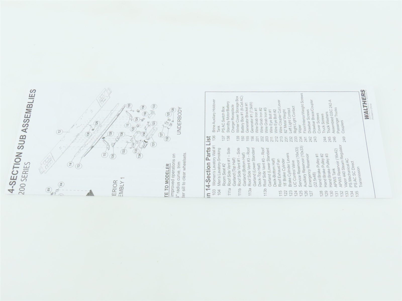 HO Scale Walthers 932-10204 PRR Pennsylvania HW 14 Section Sleeper Passenger