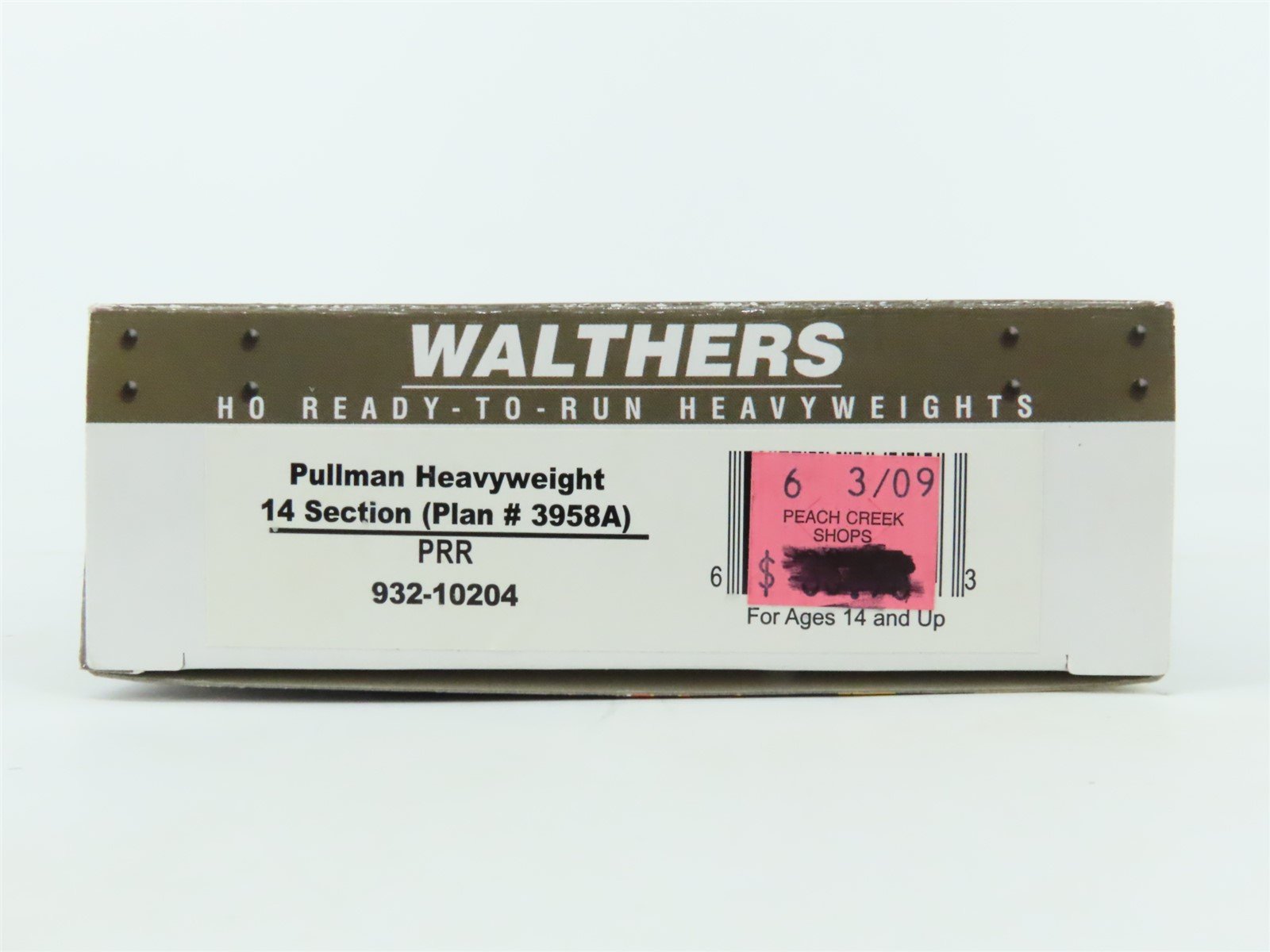 HO Scale Walthers 932-10204 PRR Pennsylvania HW 14 Section Sleeper Passenger