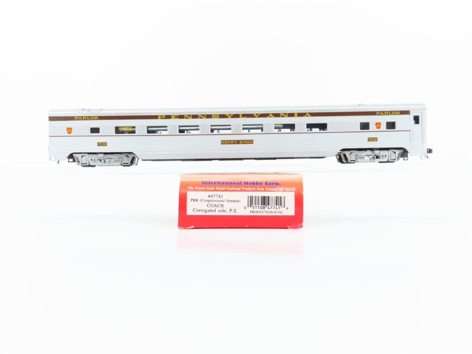 HO IHC Premier 47741 PRR Congressional Senator Coach Passenger 7132 "Henry Knox"