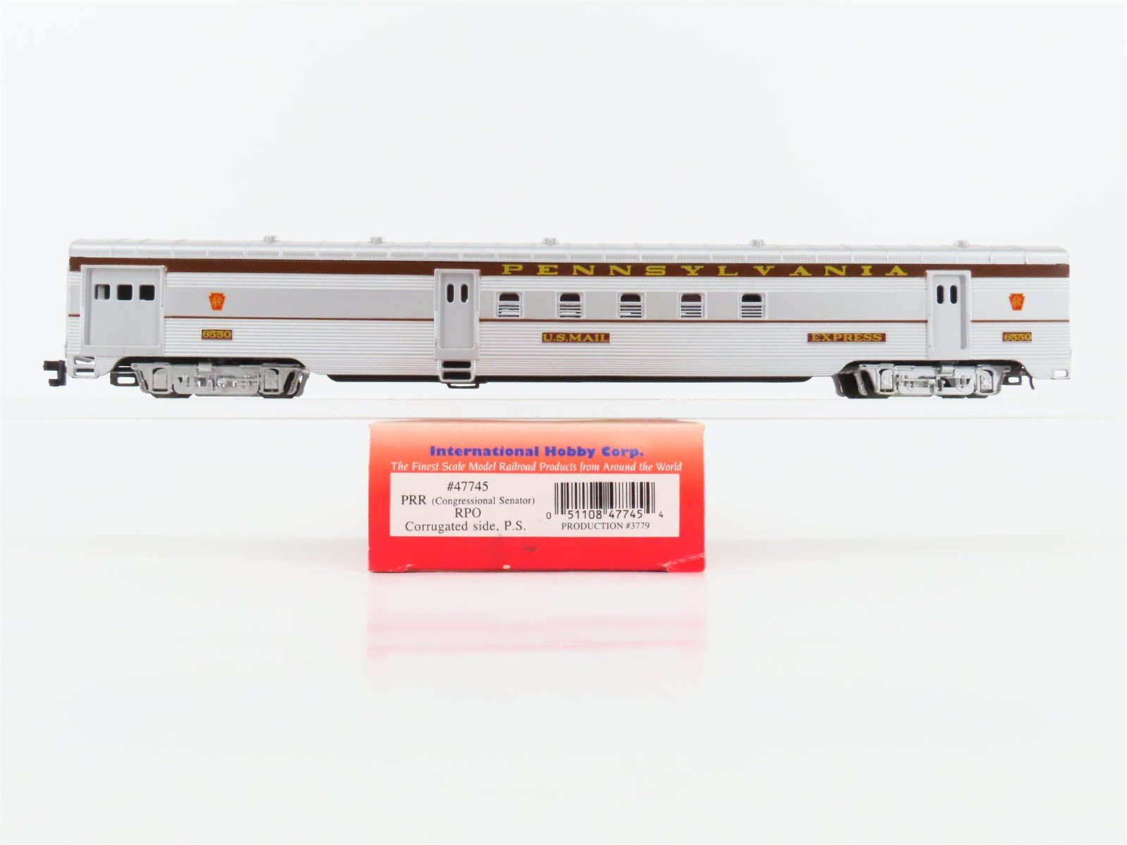 HO Scale IHC Premier Series 47745 PRR Congressional Senator RPO Passenger #6550