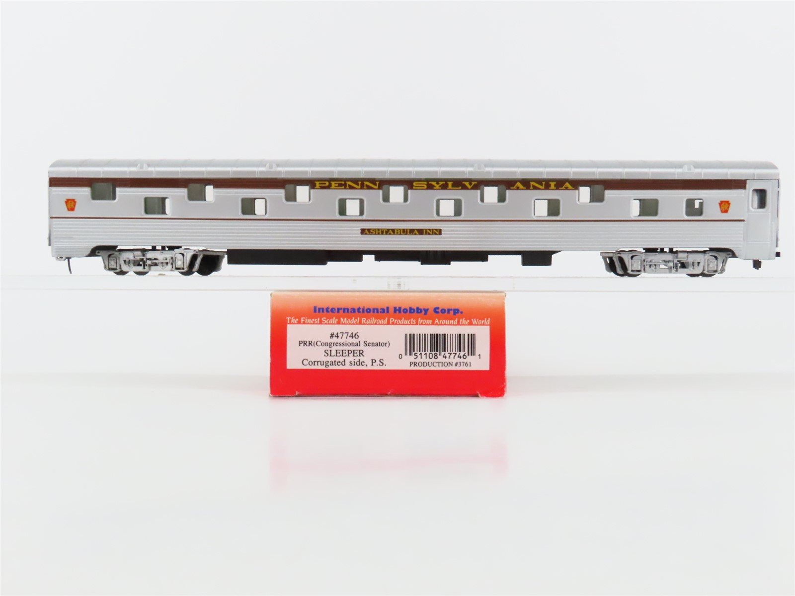 HO IHC Premier 47746 PRR Congressional Senator Sleeper Passenger "Ashtabula Inn"