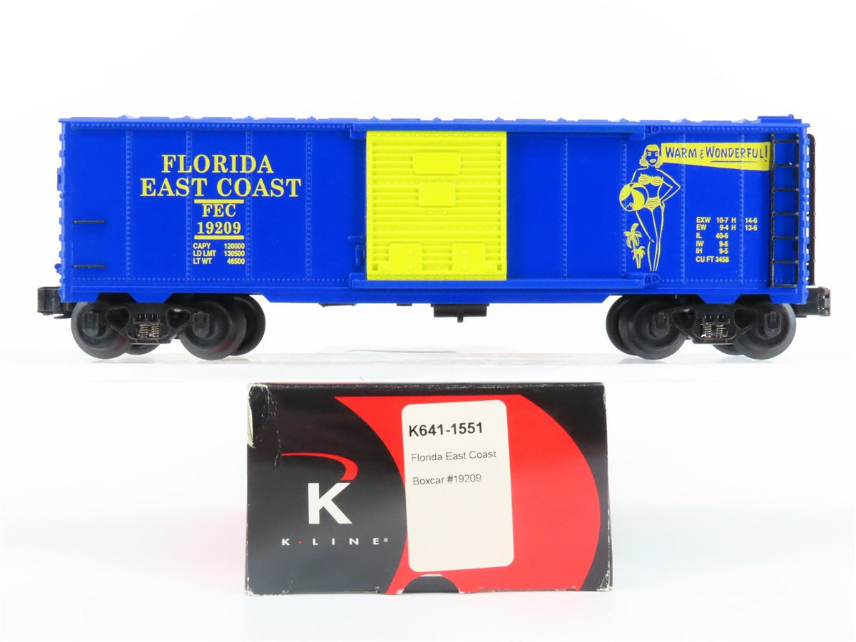 O Gauge 3-Rail K-Line K641-1551 FEC &quot;Warm &amp; Wonderful&quot; Boxcar #19209