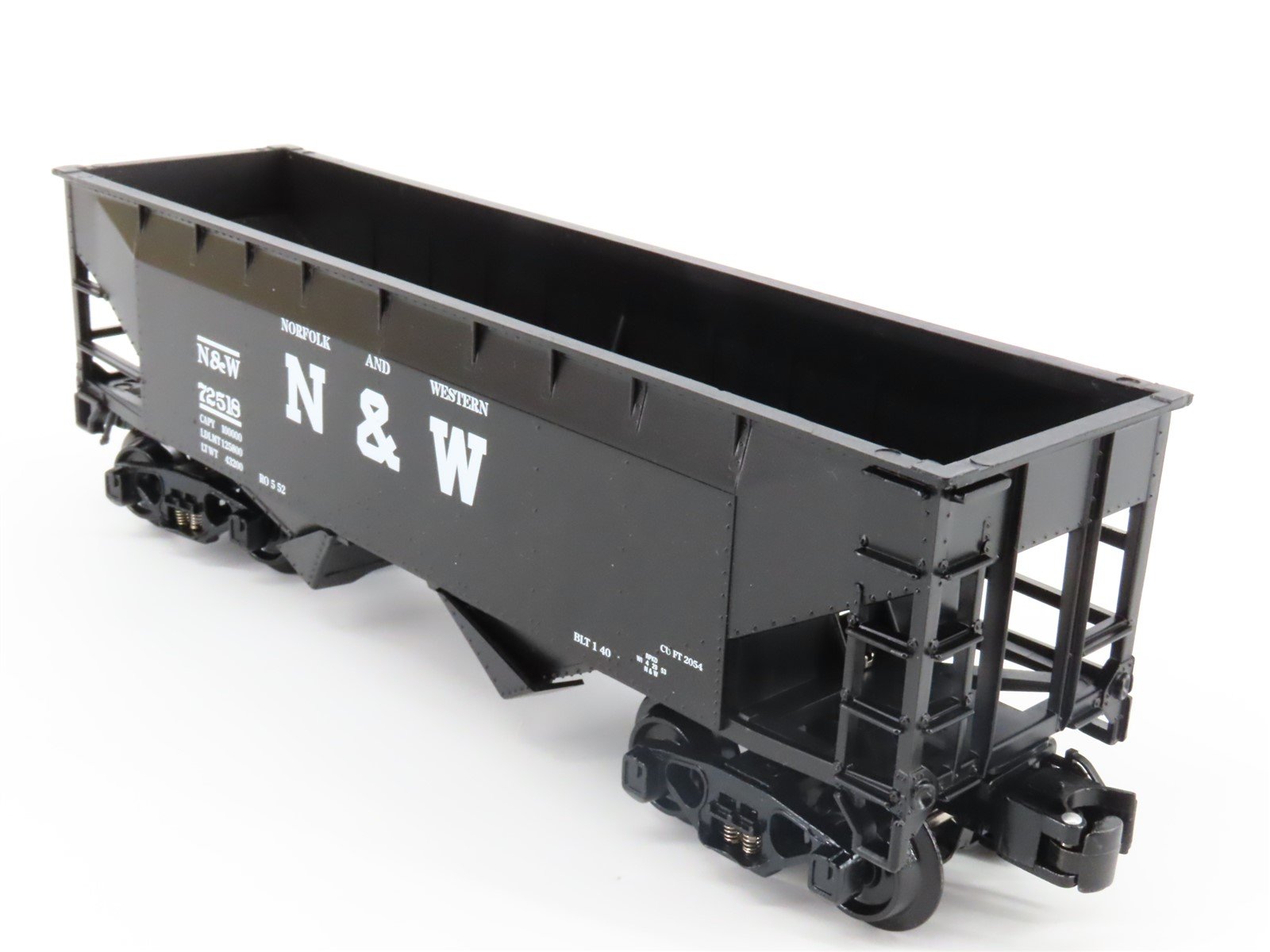 O Gauge 3-Rail K-Line 6-21357 N&W 2 Bay Operating Hopper w/Load #72518