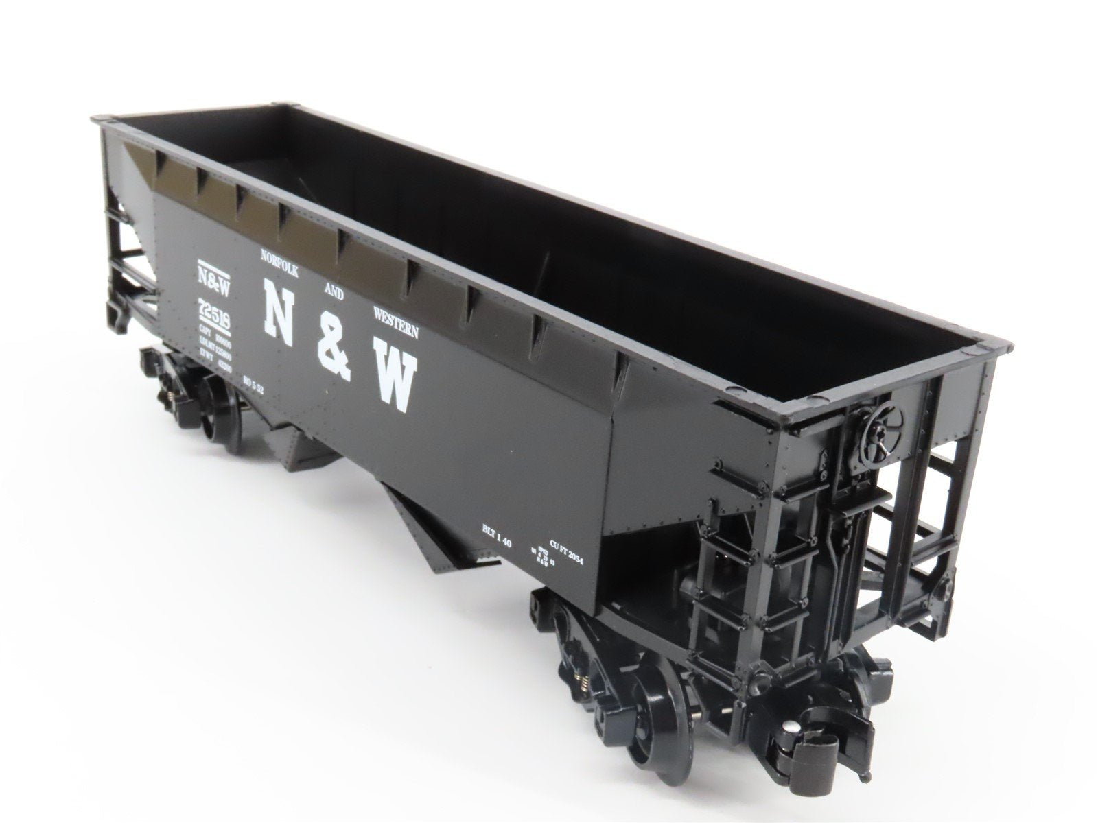 O Gauge 3-Rail K-Line 6-21357 N&W 2 Bay Operating Hopper w/Load #72518
