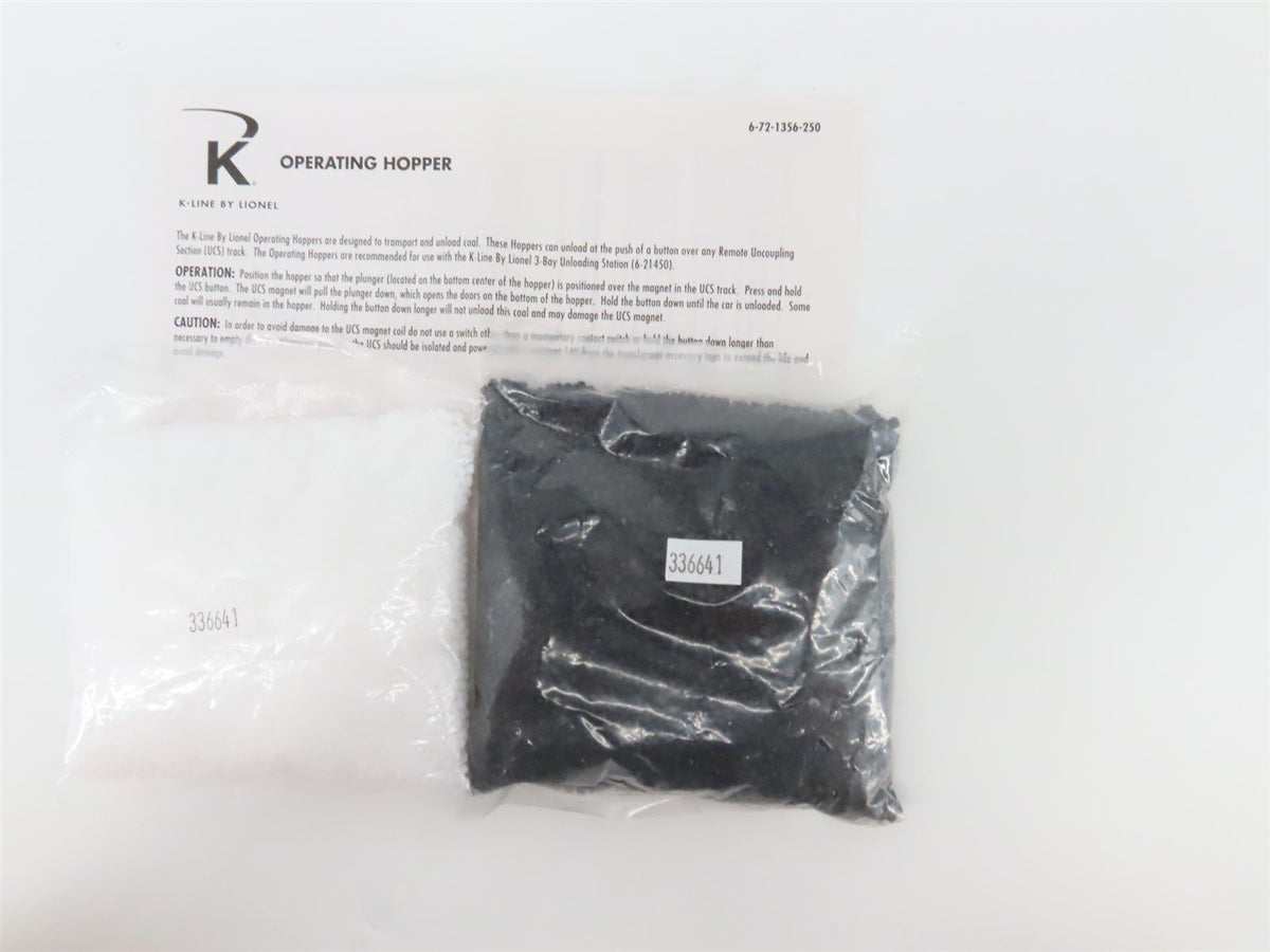 O Gauge 3-Rail K-Line 6-21357 N&amp;W 2 Bay Operating Hopper w/Load #72518