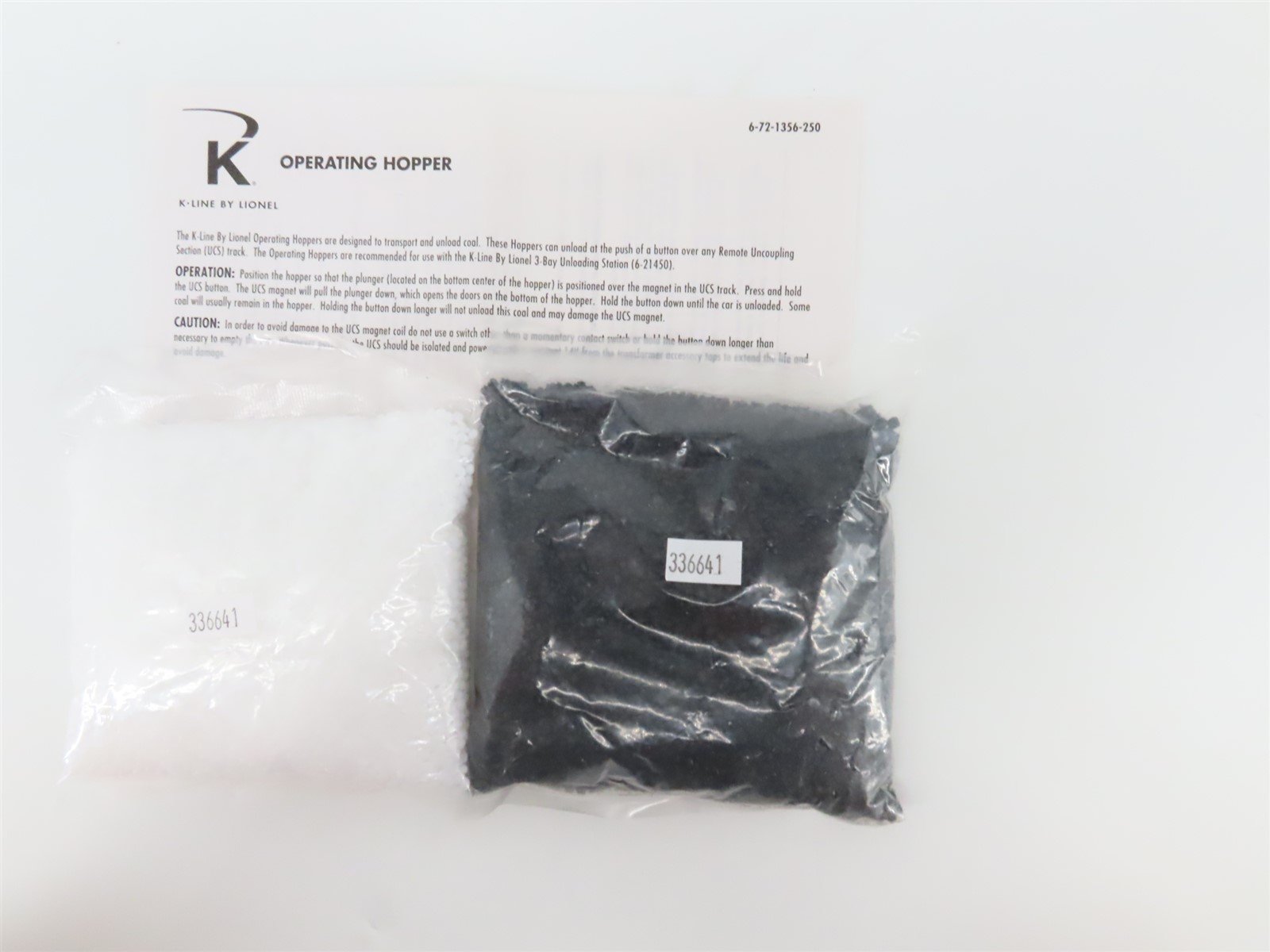 O Gauge 3-Rail K-Line 6-21357 N&W 2 Bay Operating Hopper w/Load #72518