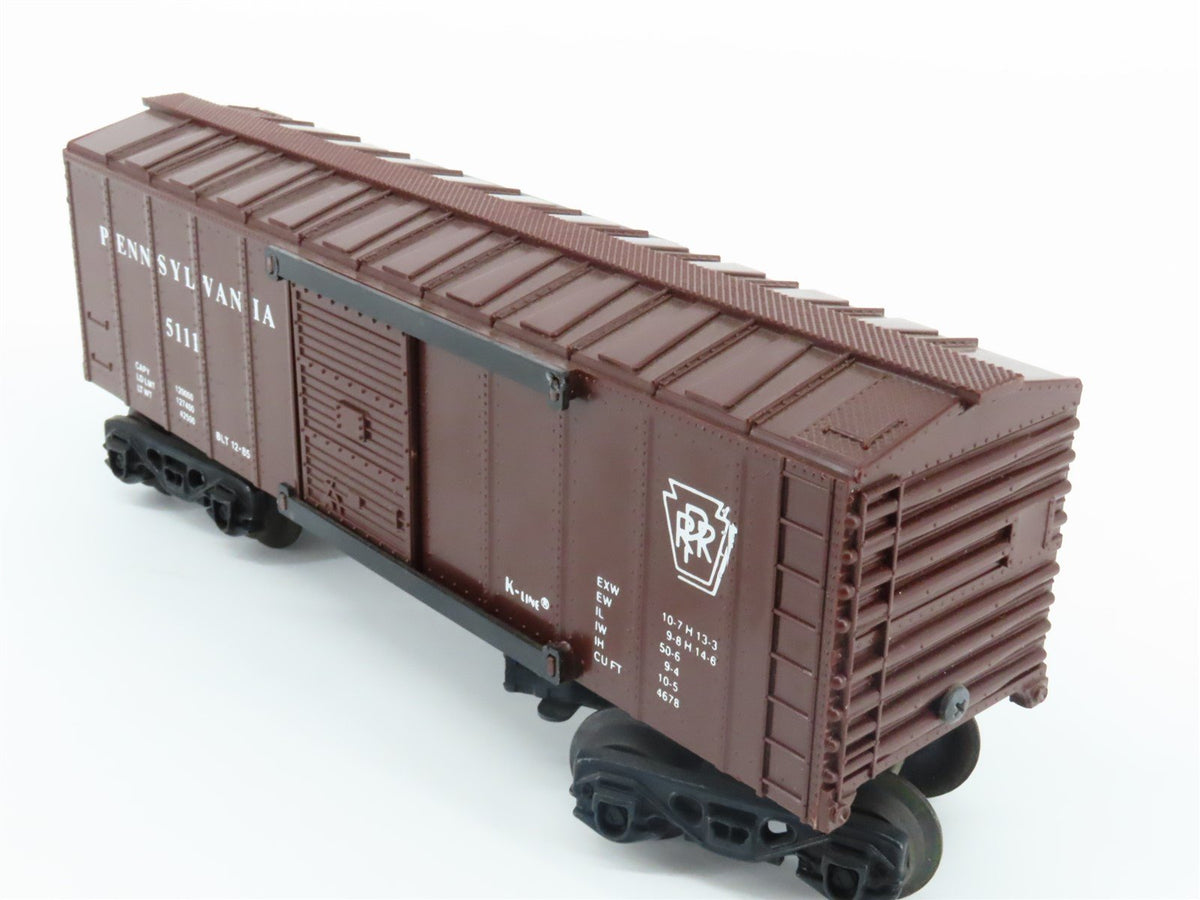 O Gauge 3-Rail K-Line K-5111 PRR Pennsylvania Railroad Single Door Boxcar #5111