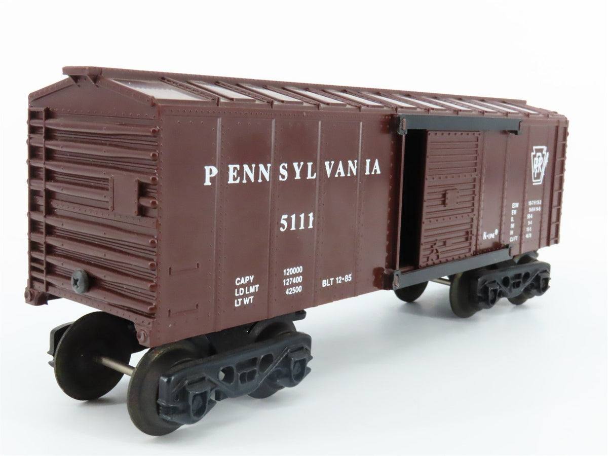 O Gauge 3-Rail K-Line K-5111 PRR Pennsylvania Railroad Single Door Boxcar #5111
