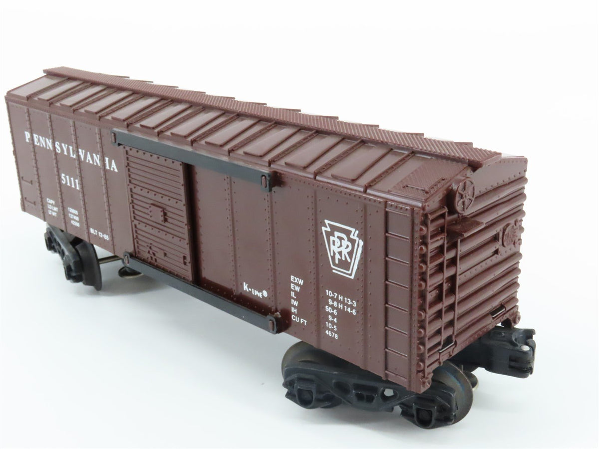 O Gauge 3-Rail K-Line K-5111 PRR Pennsylvania Railroad Single Door Boxcar #5111