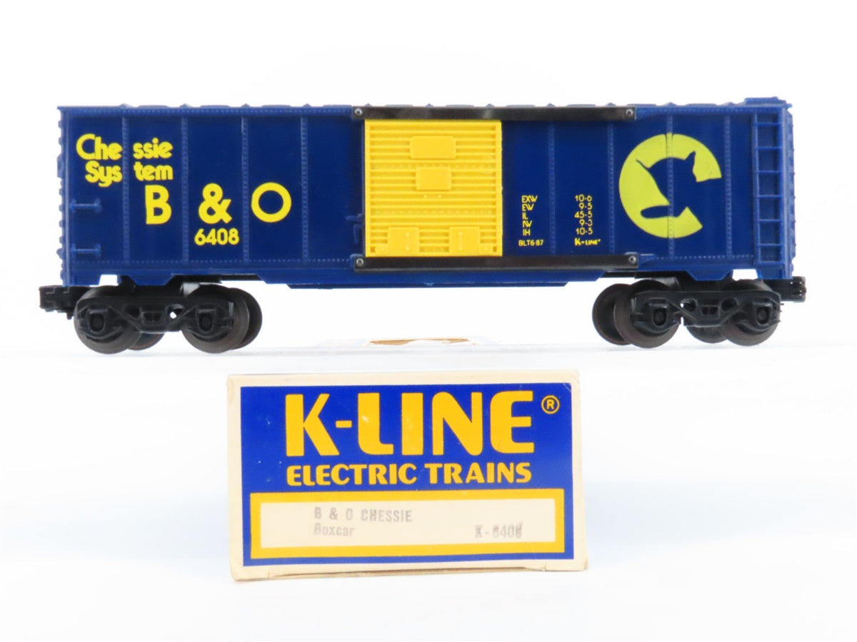 O Gauge 3-Rail K-Line K-6408 B&amp;O Chessie System Single Door Boxcar #6408