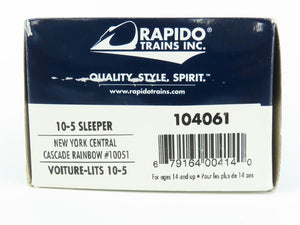 HO Scale Rapido Super Continental Line 104061 NYC 10-5 Sleeper Passenger SEALED