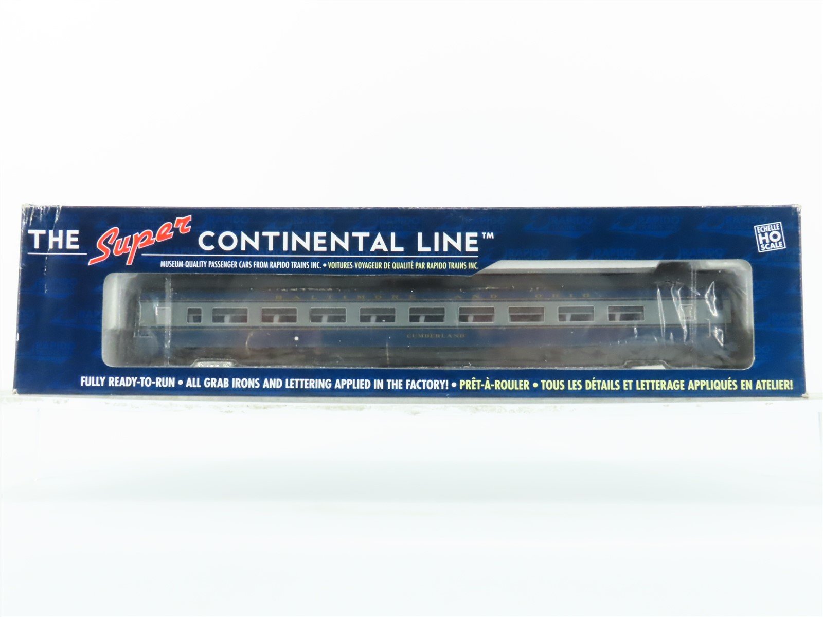 HO Rapido Super Continental Line 100072 B&O Lightweight Coach Passenger SEALED