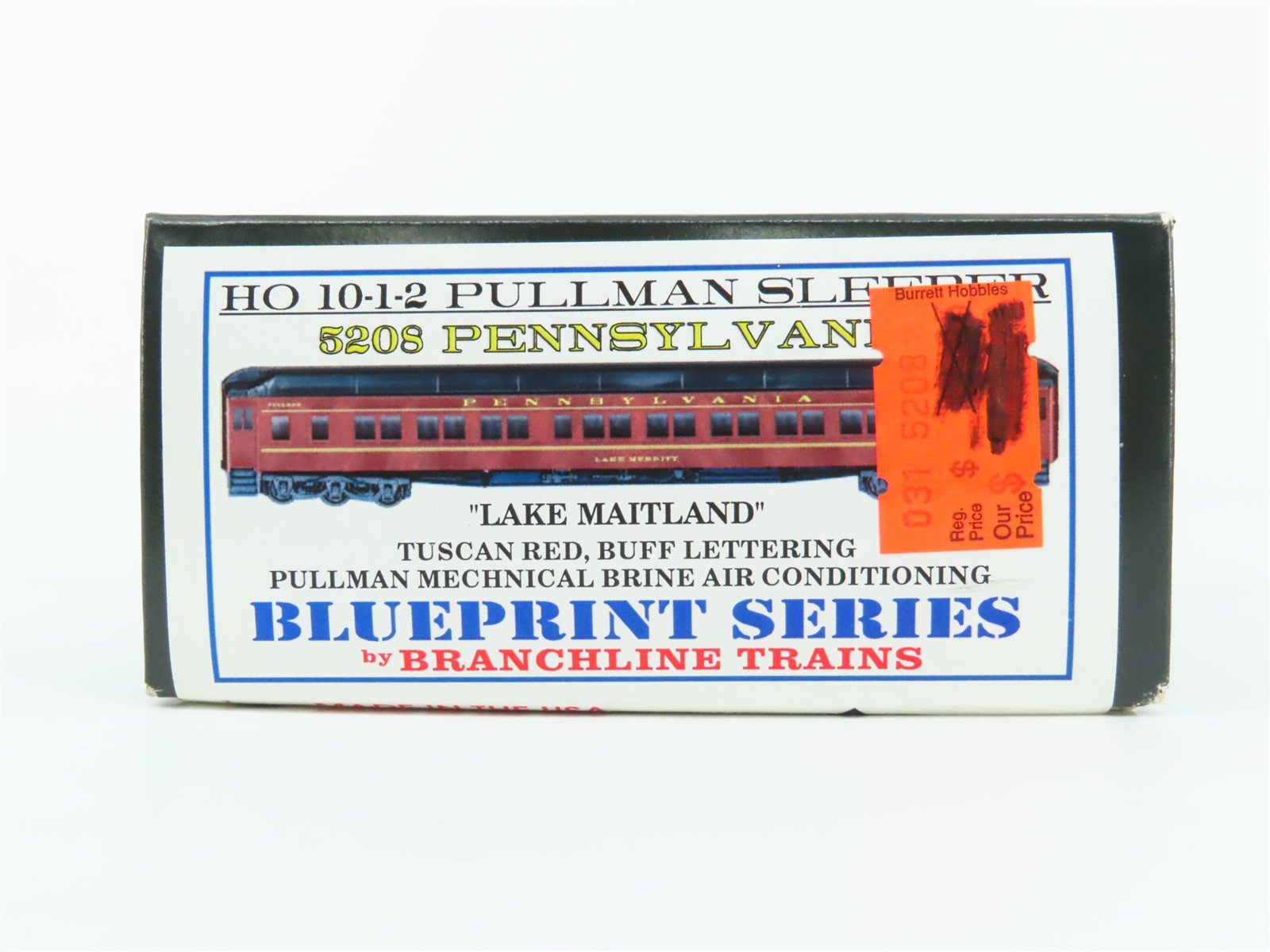 HO Scale Branchline Blueprint Series Kit 5208 PRR 10-1-2 Sleeper Passenger