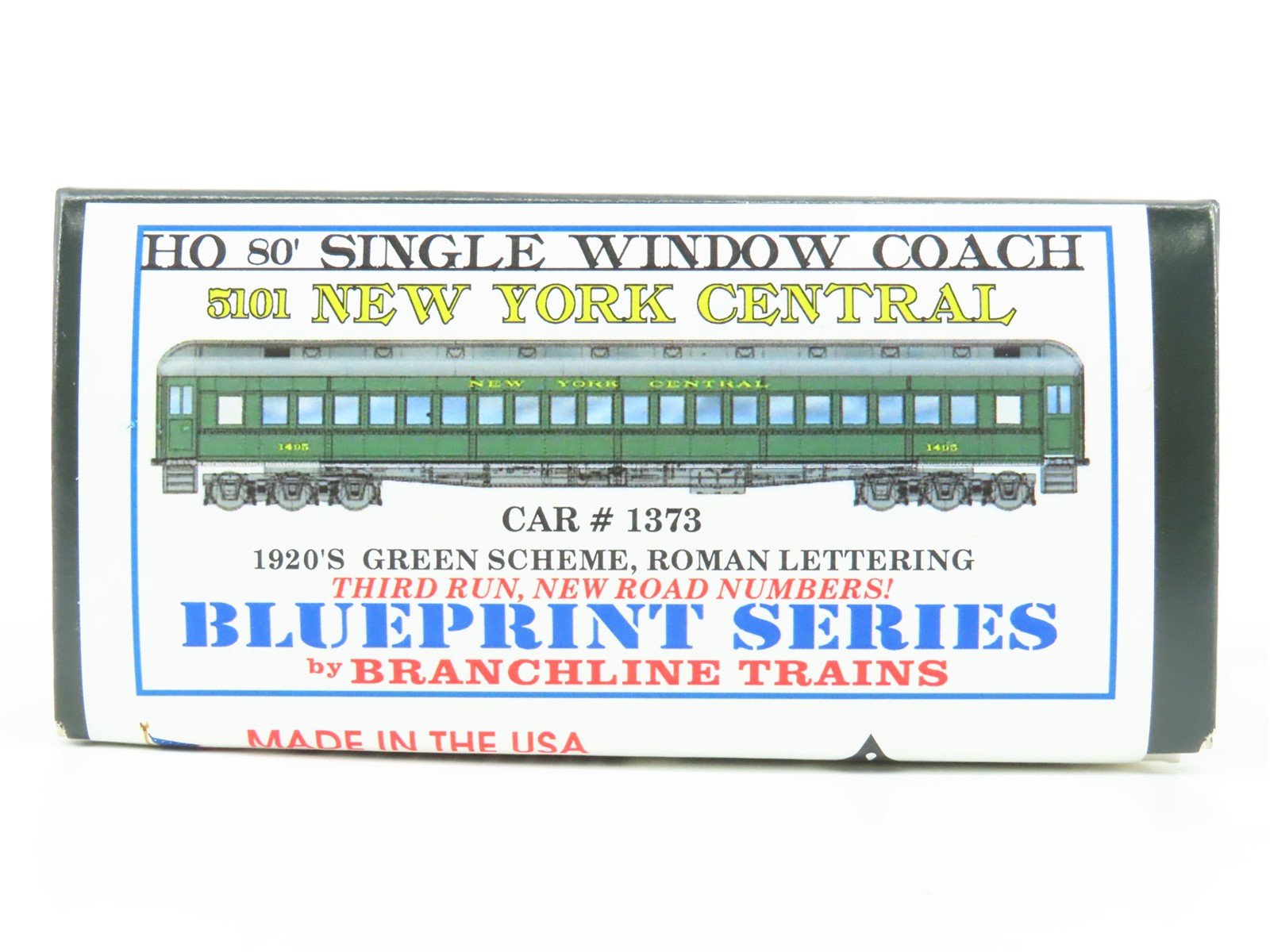 HO Branchline Blueprint Kit 5101 NYC 80' Single Window Coach Passenger #1373