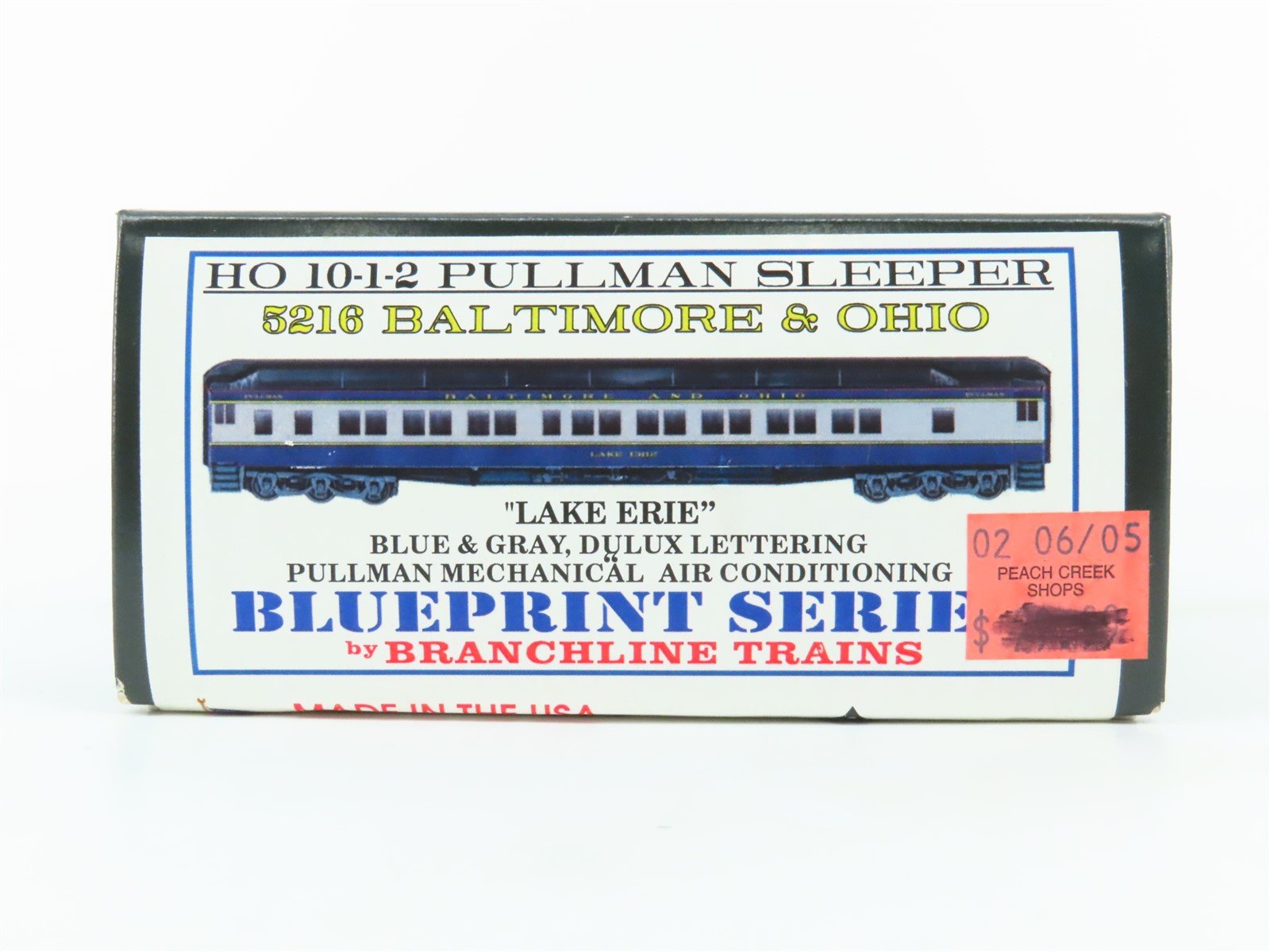 HO Scale Branchline Blueprint Kit 5216 B&O 10-1-2 Sleeper Passenger "Lake Erie"