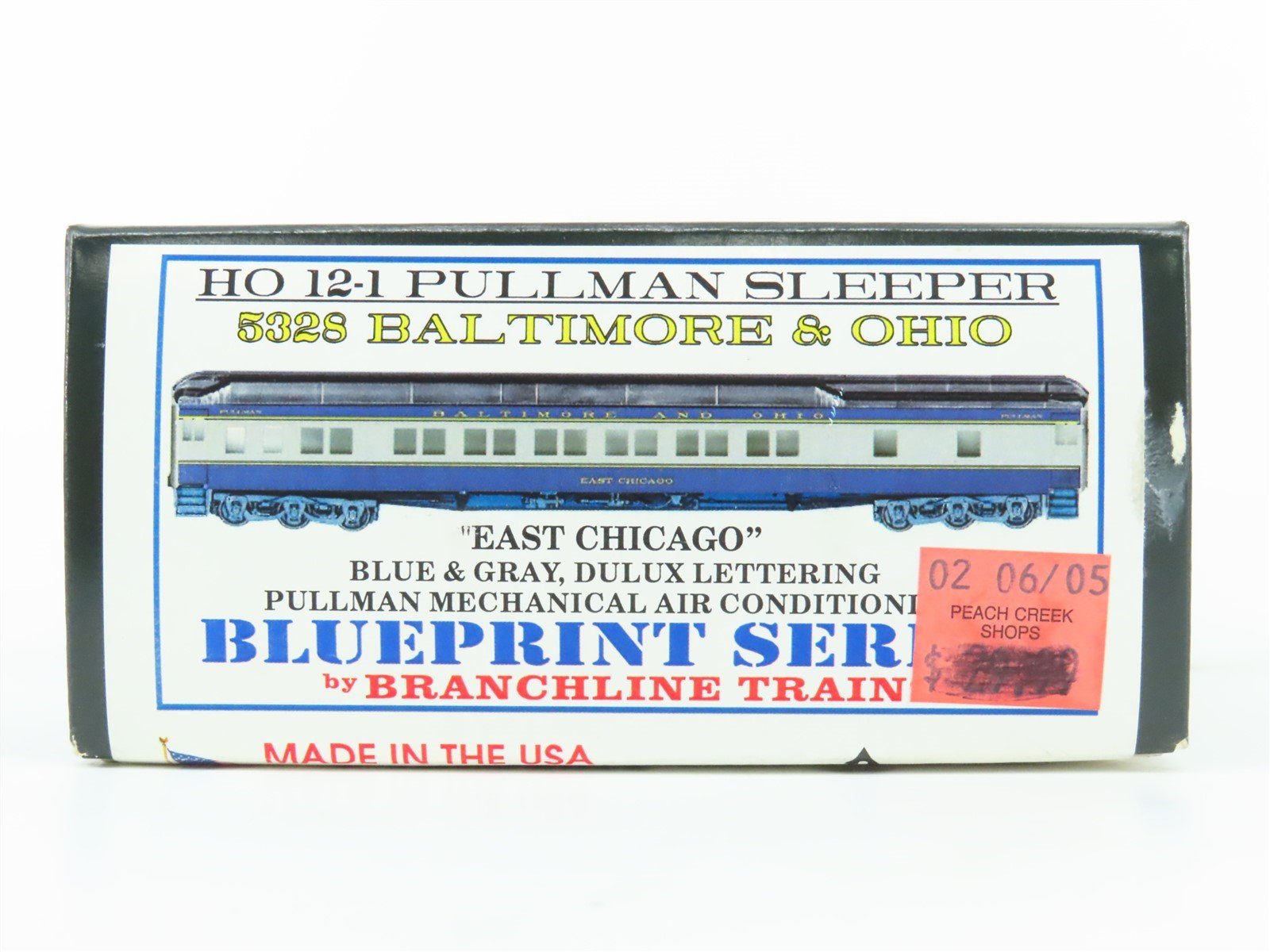 HO Branchline Blueprint Kit 5328 B&O 12-1 Sleeper Passenger "East Chicago"