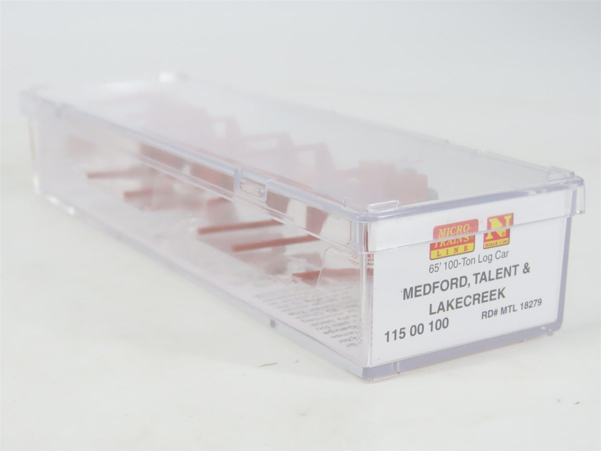 N Micro-Trains MTL 11500100 Medford, Talent &amp; Lakecreek 65&#39; Log Car #18729