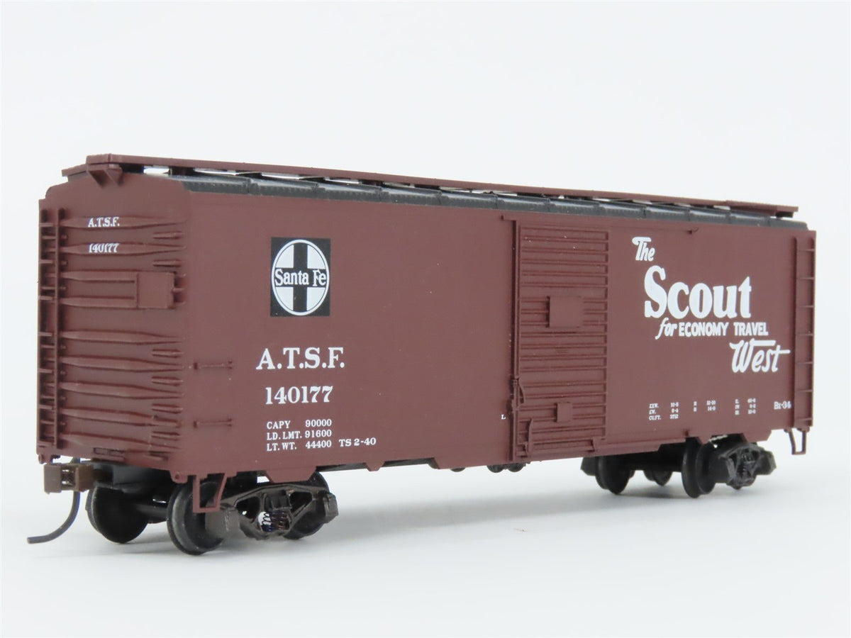 HO Scale Athearn 70415 ATSF Santa Fe &quot;Scout&quot; 40&#39; Youngstown Door Box Car #140177