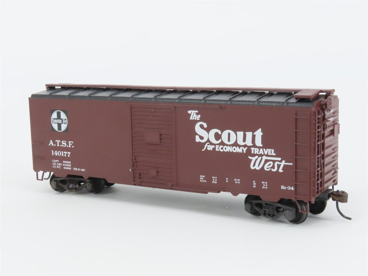 HO Scale Athearn 70415 ATSF Santa Fe &quot;Scout&quot; 40&#39; Youngstown Door Box Car #140177