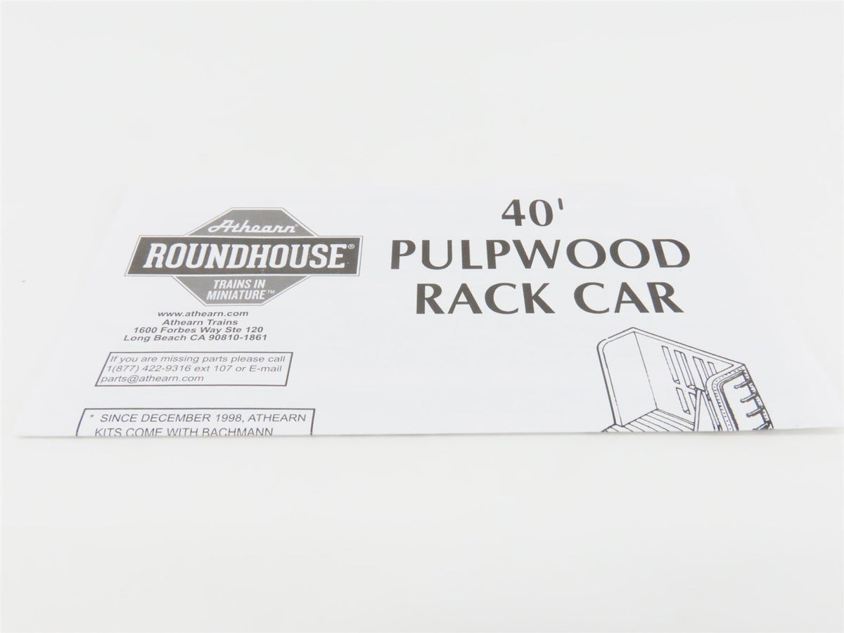 HO Athearn Roundhouse RND85746 NP Northern Pacific 40&#39; Pulpwood Rack Car #67141