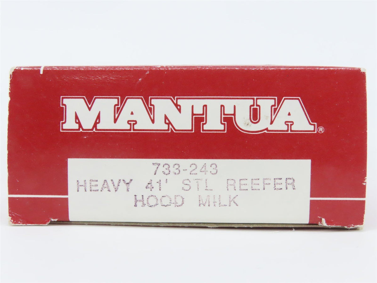 HO Scale Mantua 733-243 GARE Hood&#39;s Grade A Milk 41&#39; Steel Reefer #6051
