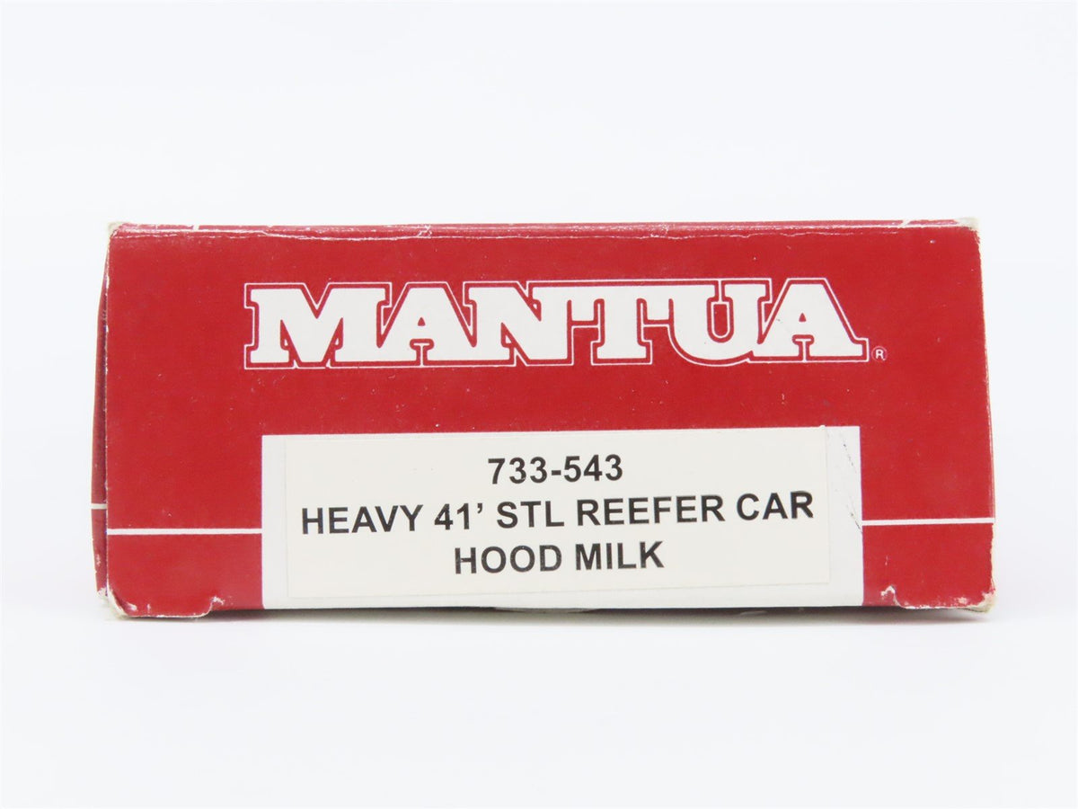 HO Scale Mantua 733-543 GARE Hood&#39;s Grade A Milk 41&#39; Steel Reefer #6052