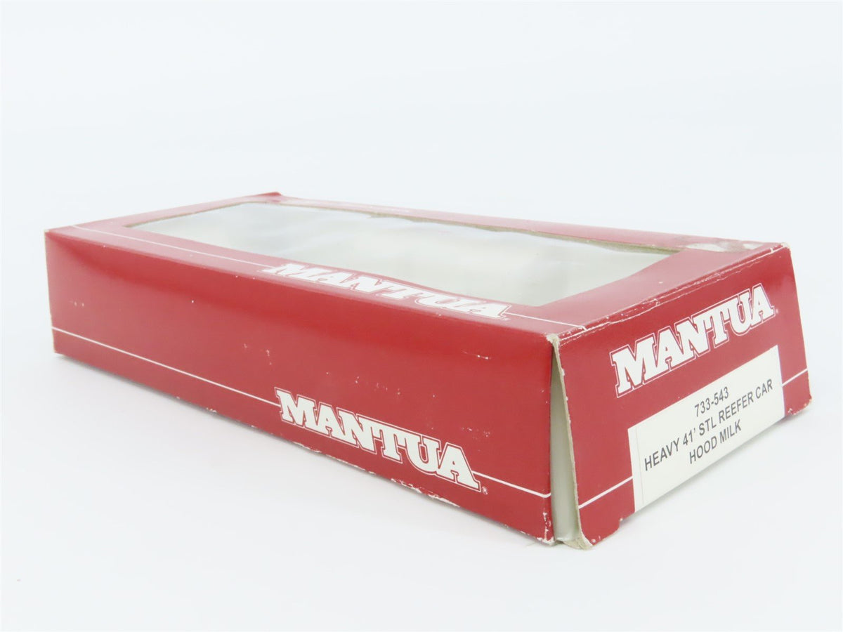 HO Scale Mantua 733-543 GARE Hood&#39;s Grade A Milk 41&#39; Steel Reefer #6052