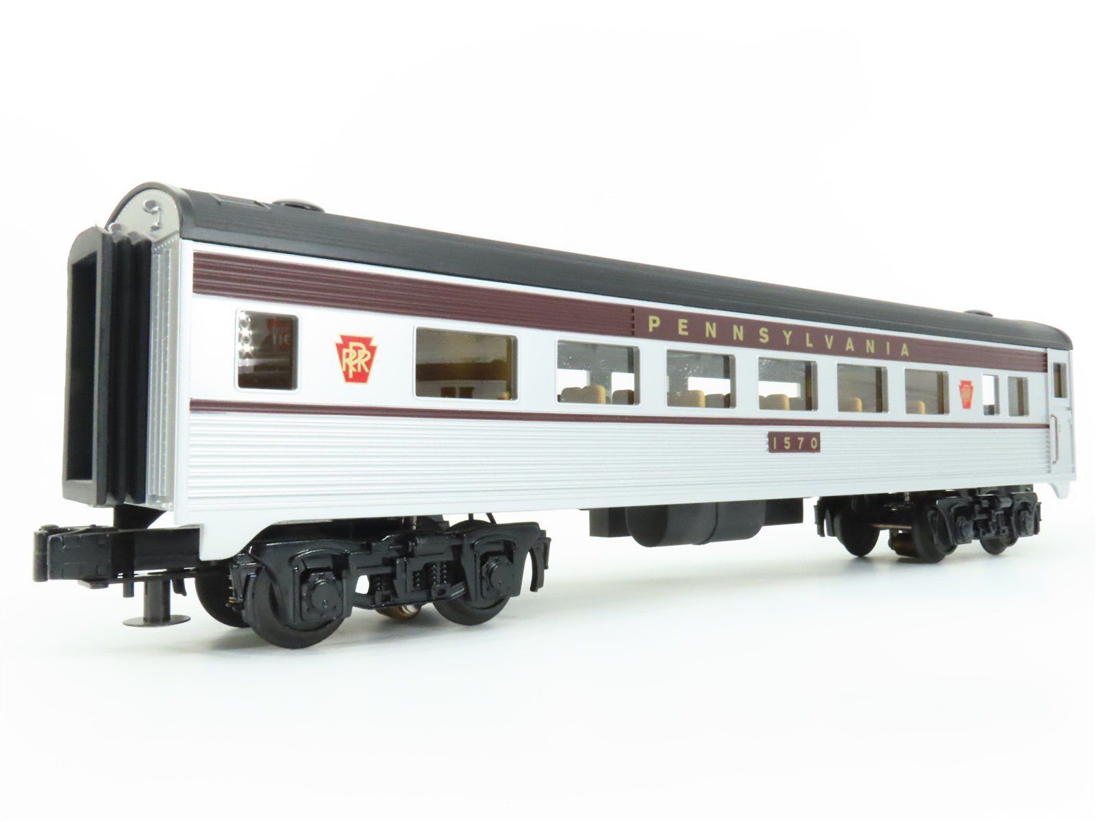 O Gauge 3-Rail MTH Rail King 30-6073 PRR Combine & Diner Passenger 2-Car Set