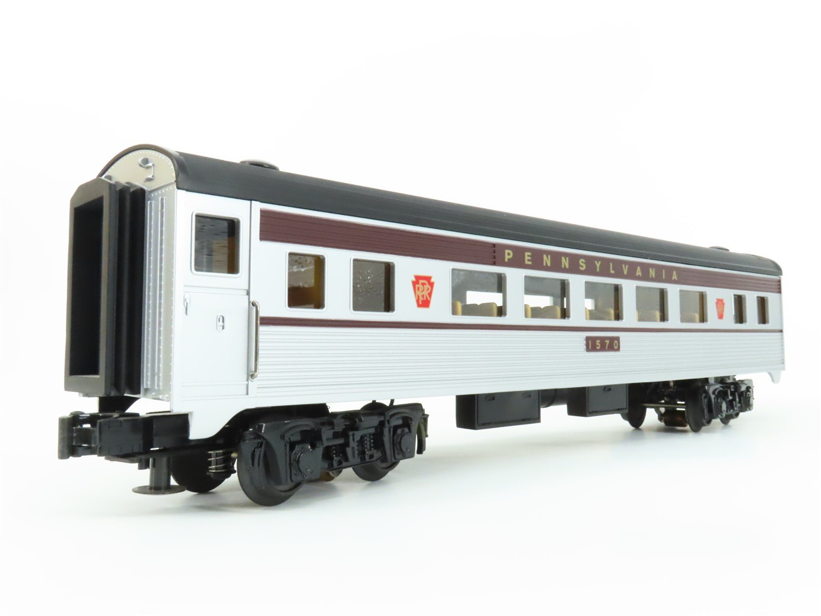 O Gauge 3-Rail MTH Rail King 30-6073 PRR Combine & Diner Passenger 2-Car Set