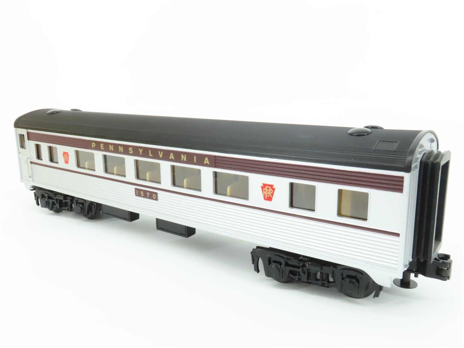 O Gauge 3-Rail MTH Rail King 30-6073 PRR Combine & Diner Passenger 2-Car Set