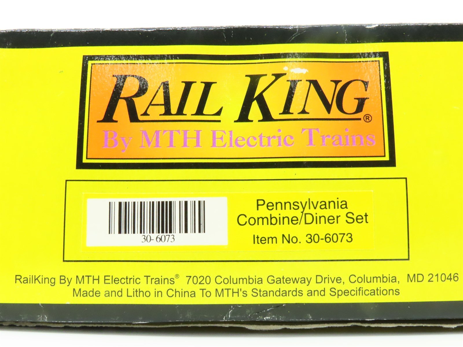 O Gauge 3-Rail MTH Rail King 30-6073 PRR Combine & Diner Passenger 2-Car Set