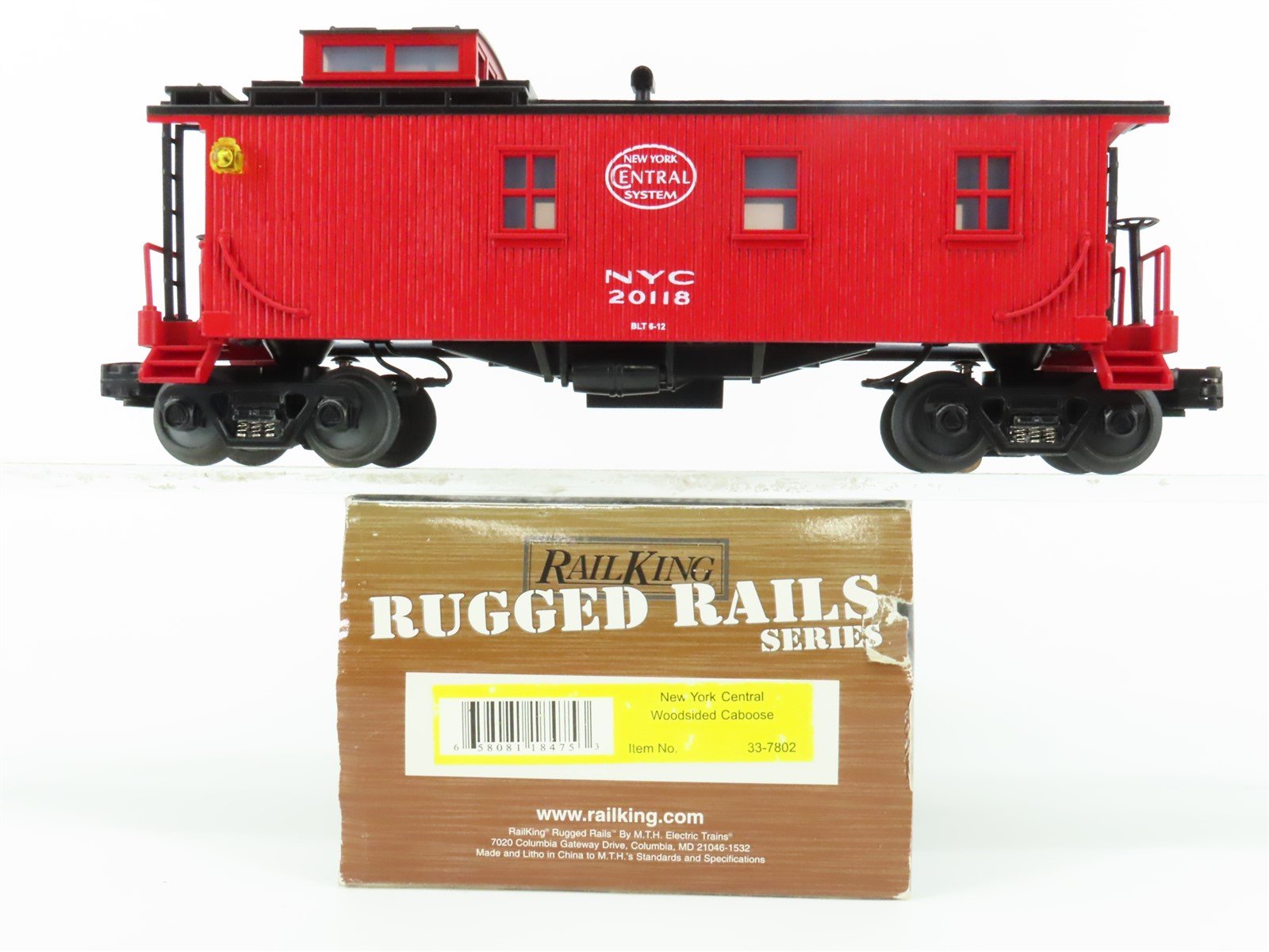O Gauge 3-Rail MTH Rail King 33-7802 NYC New York Central Caboose #20118