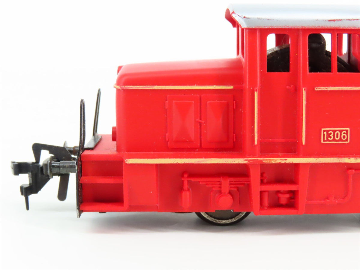 HO Scale Fleischmann Unlettered Red 4-Axle Diesel Switcher #1306