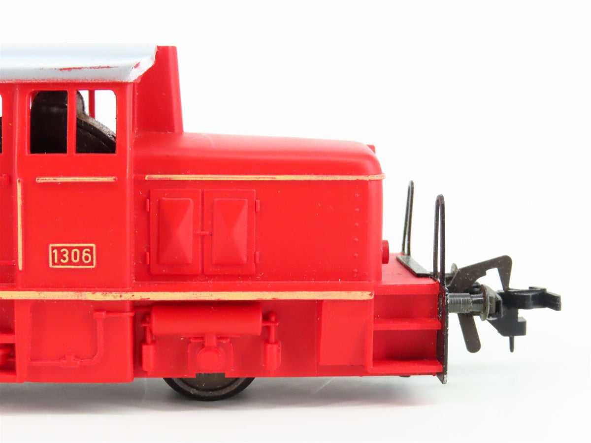 HO Scale Fleischmann Unlettered Red 4-Axle Diesel Switcher #1306