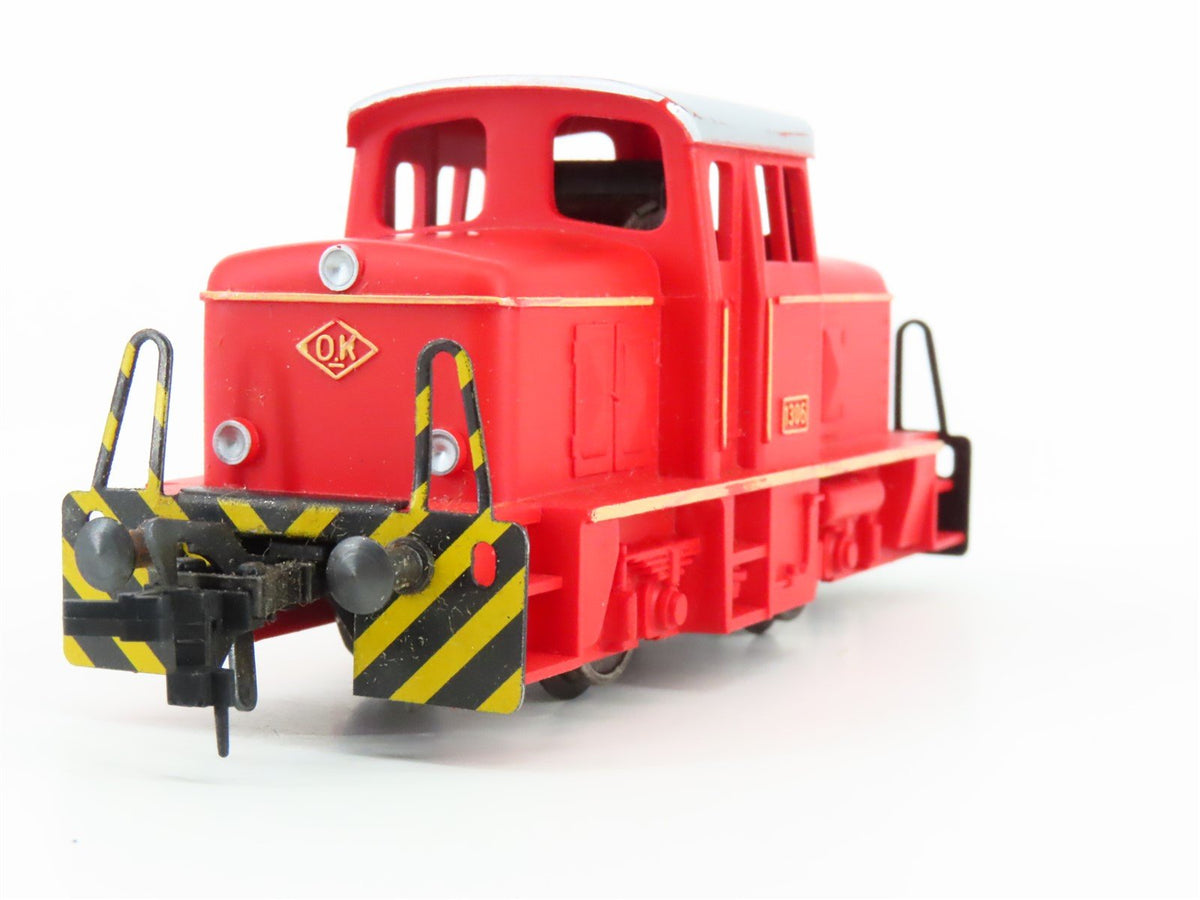 HO Scale Fleischmann Unlettered Red 4-Axle Diesel Switcher #1306