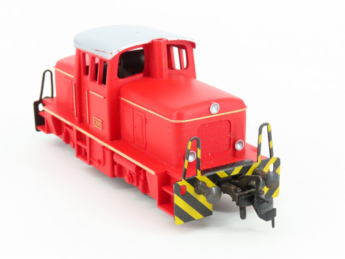 HO Scale Fleischmann Unlettered Red 4-Axle Diesel Switcher #1306