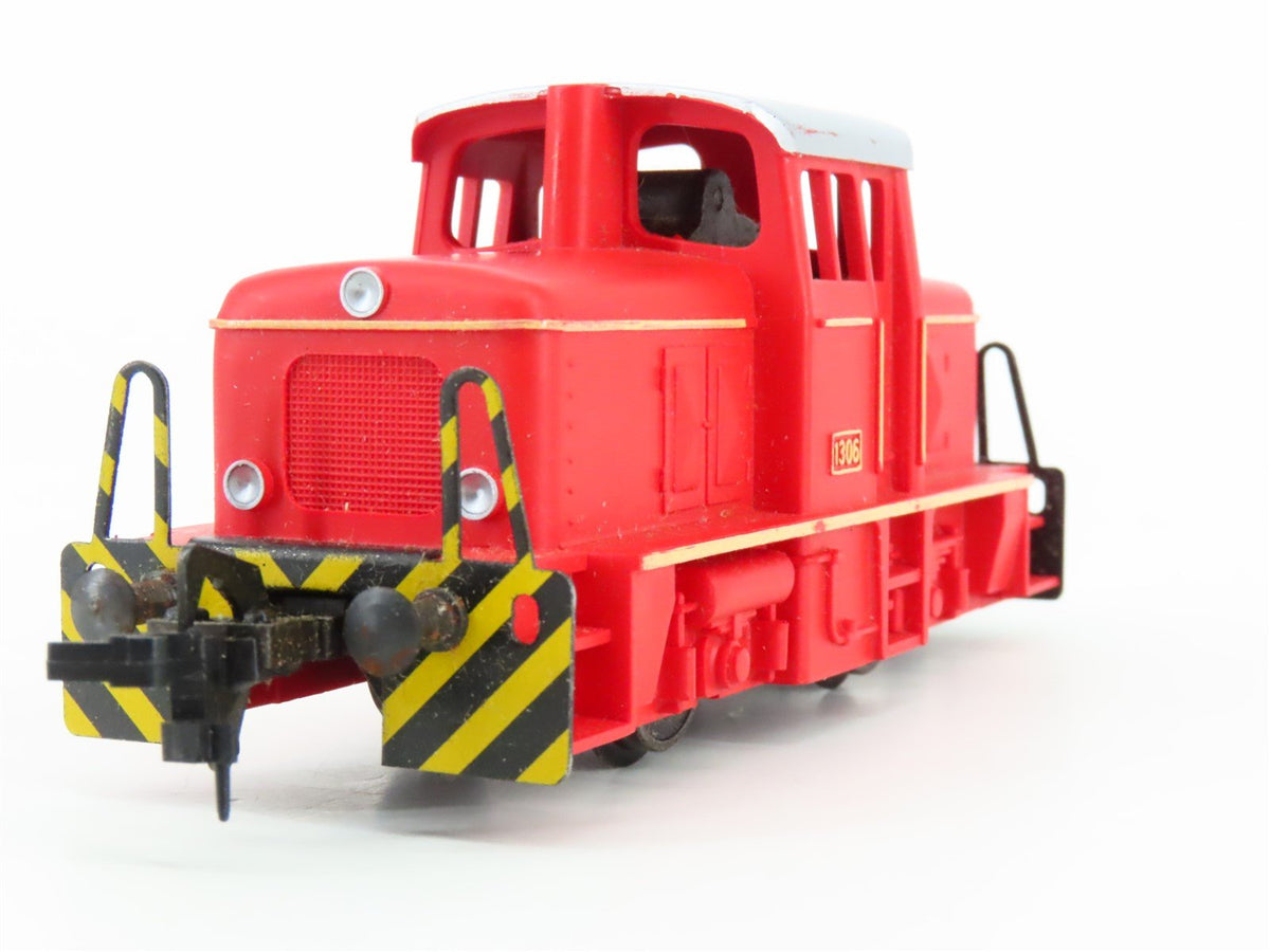 HO Scale Fleischmann Unlettered Red 4-Axle Diesel Switcher #1306