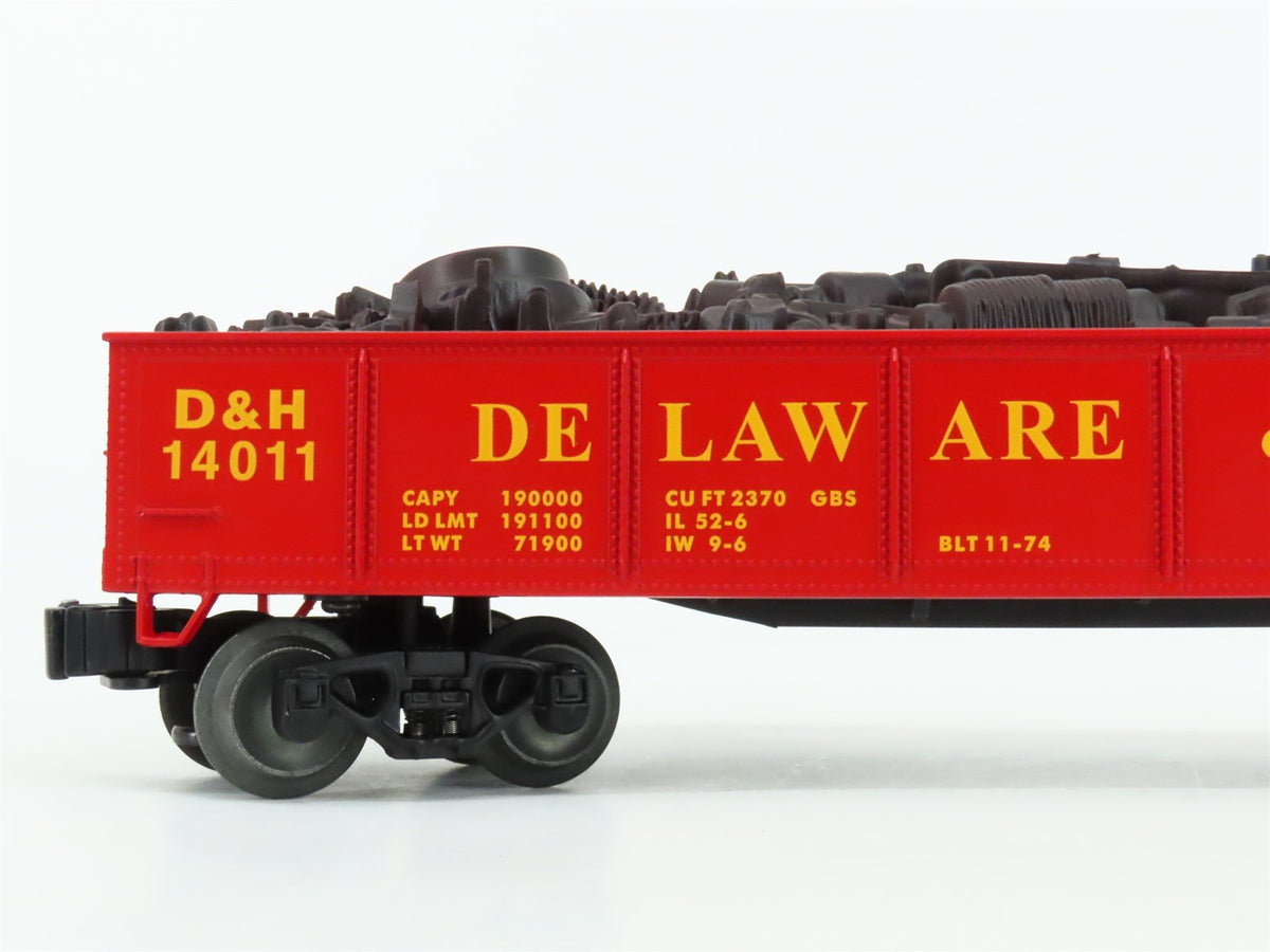 O Gauge 3-Rail Lionel 6-17416 D&amp;H Delaware &amp; Hudson Gondola #14011 w/ Scrap Load