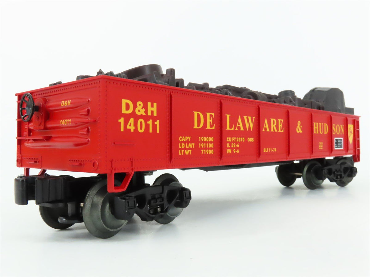 O Gauge 3-Rail Lionel 6-17416 D&amp;H Delaware &amp; Hudson Gondola #14011 w/ Scrap Load