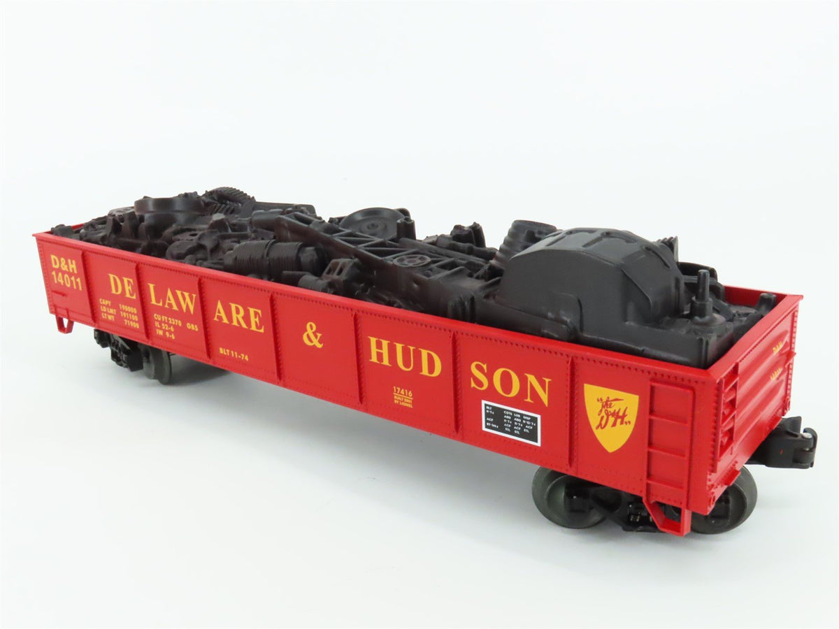 O Gauge 3-Rail Lionel 6-17416 D&amp;H Delaware &amp; Hudson Gondola #14011 w/ Scrap Load