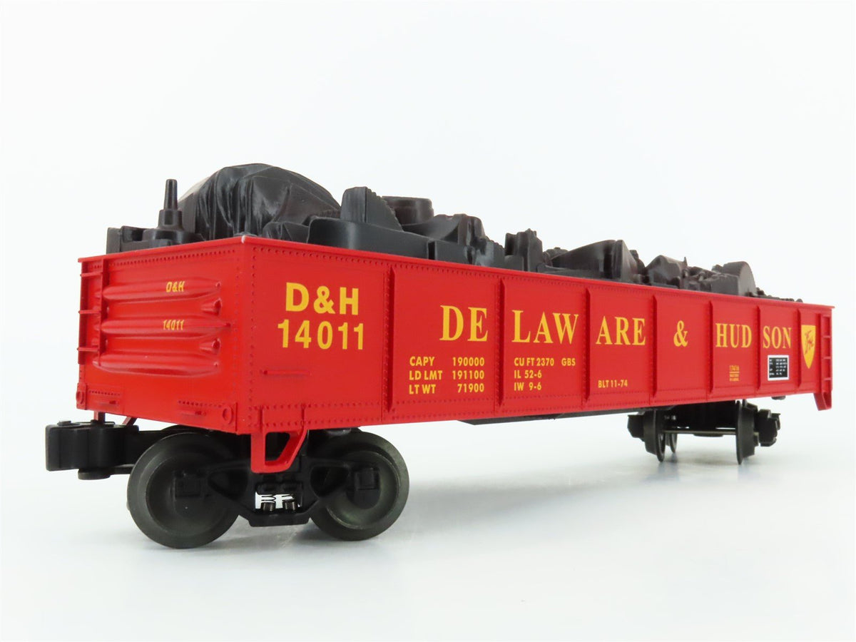 O Gauge 3-Rail Lionel 6-17416 D&amp;H Delaware &amp; Hudson Gondola #14011 w/ Scrap Load