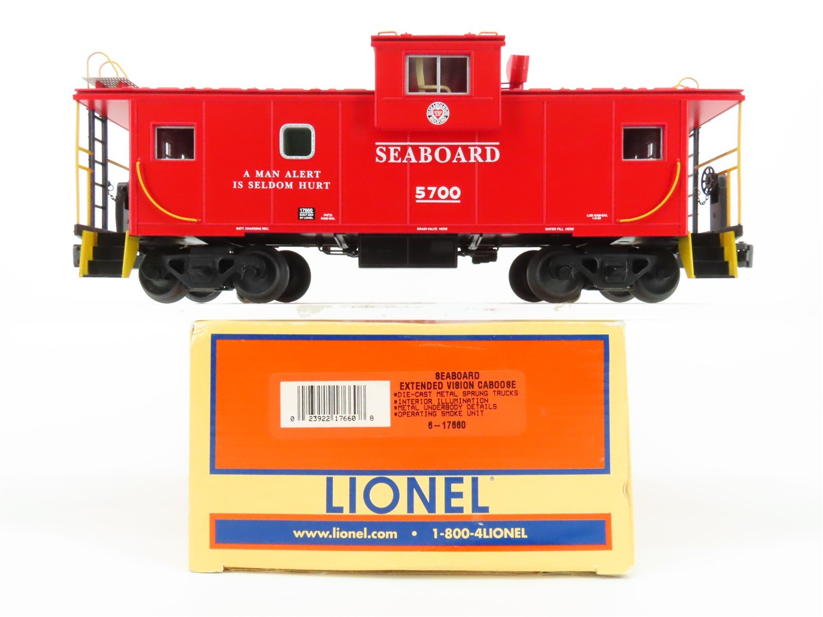 O Gauge 3-Rail Lionel 6-17660 SBD Seaboard Extended Vision Caboose #5700